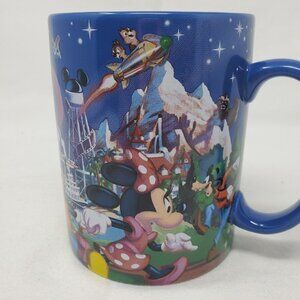 Walt Disney World Large Coffee Mug Fireworks Disney Castle Authentic Original